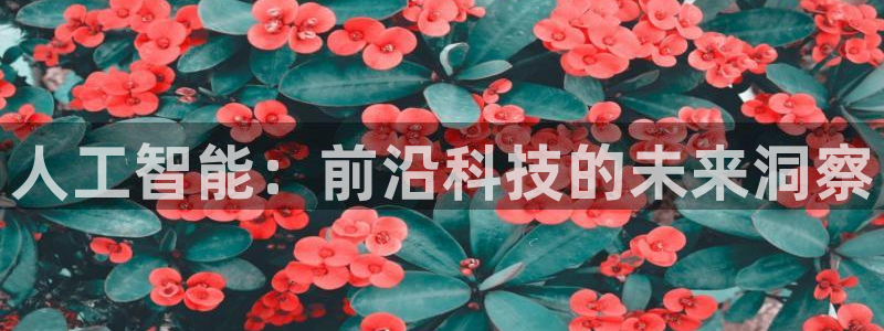 人工智能：前沿科技的未来洞察