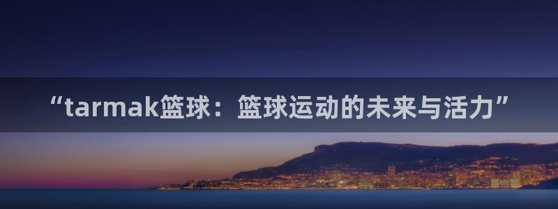 “tarmak篮球：篮球运动的未来与活力”